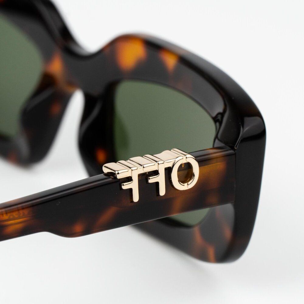 Off-White RENTON Women Sunglasses Havana Green Rectangle OERI13C RENTON 6055 - Picture 7 of 12